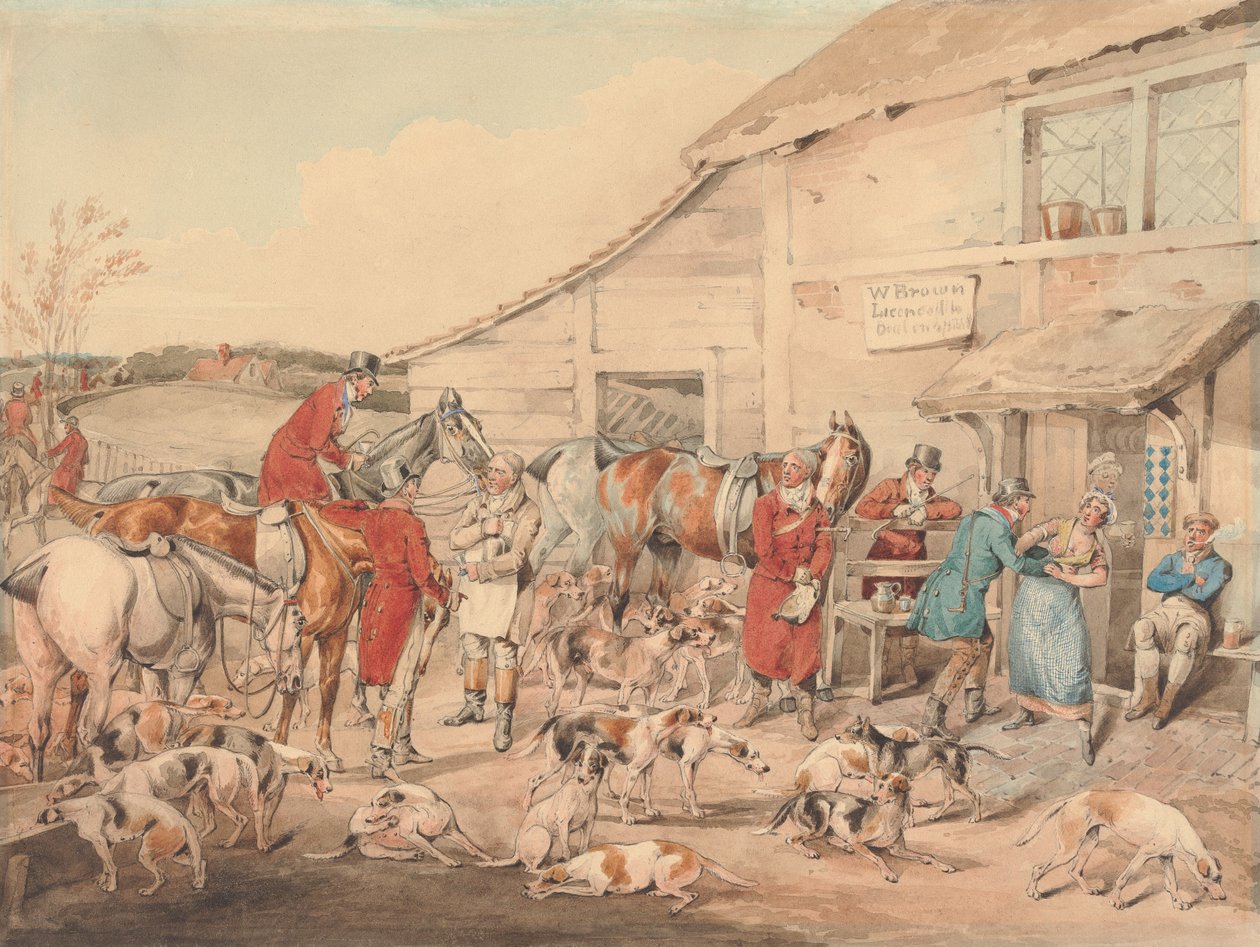 Foxhunting: The Refreshment by Henry Thomas Alken