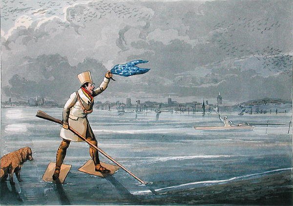 Ox Bird or Stint Shooting: A Signal of Distress, Published by Thomas Mclean by Henry Thomas Alken