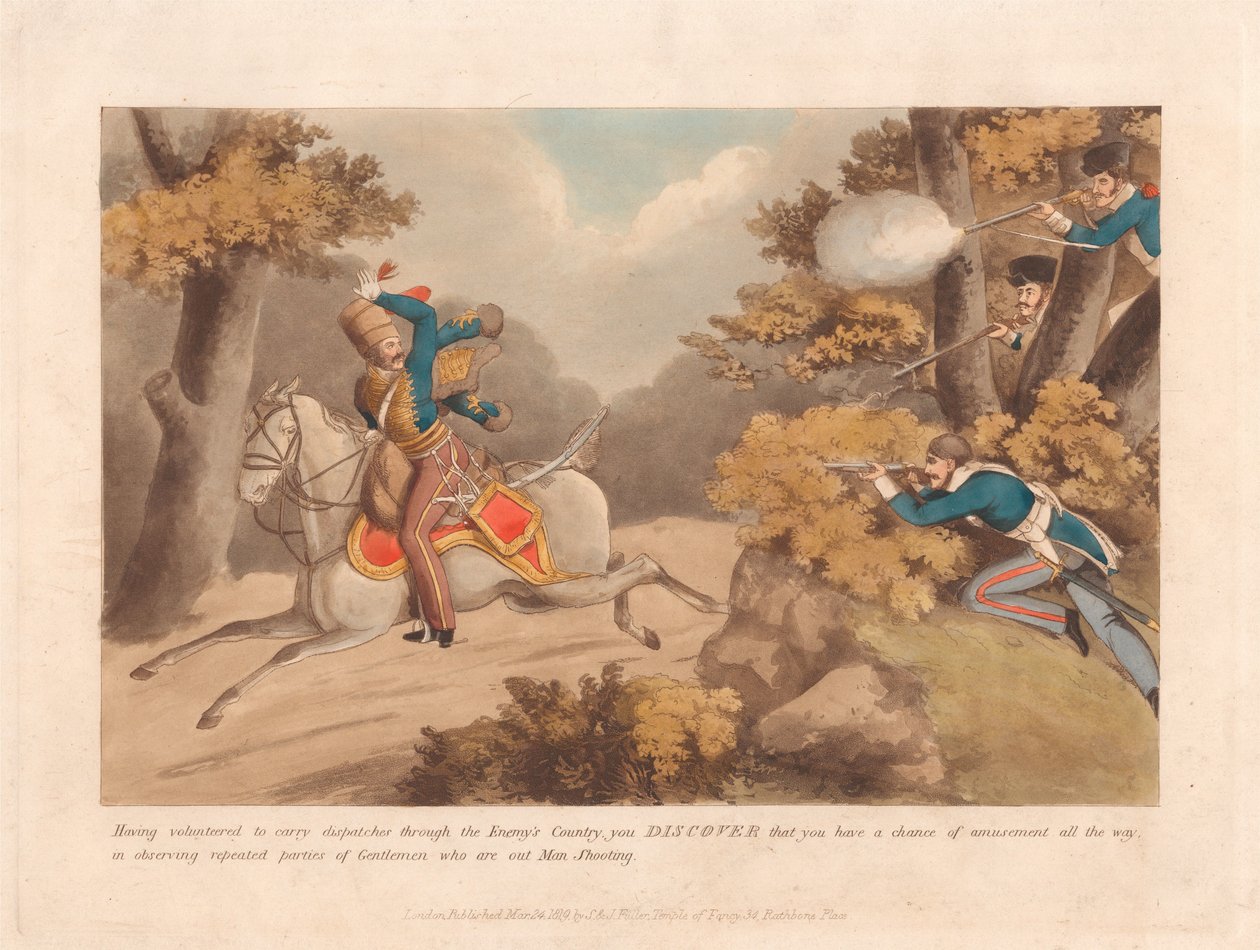 Set of Seven: [Military Discoveries] by Henry Thomas Alken