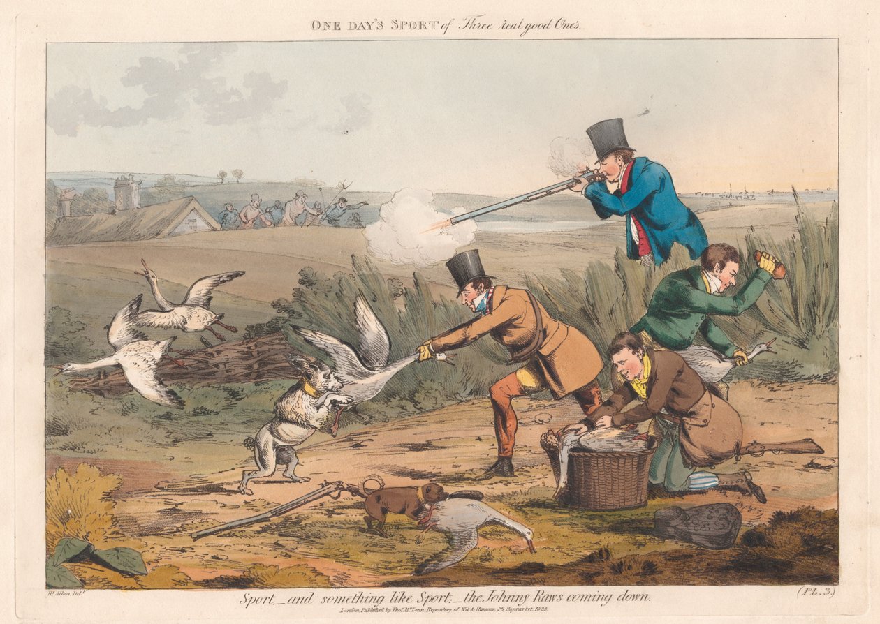 Set of six with printed wrapper and title page: Shooting, or One Day