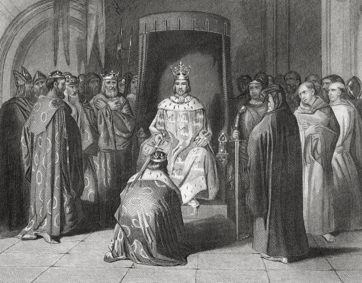King Richard II Knighting the Kings of Connaught, Ulster, Thomond and Leinster in 1394 by Henry Warren