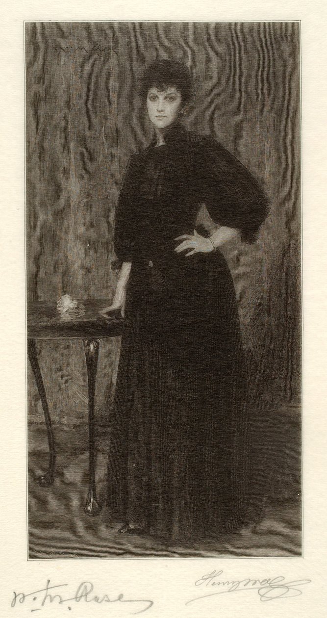 A Lady in Black by Henry Wolf