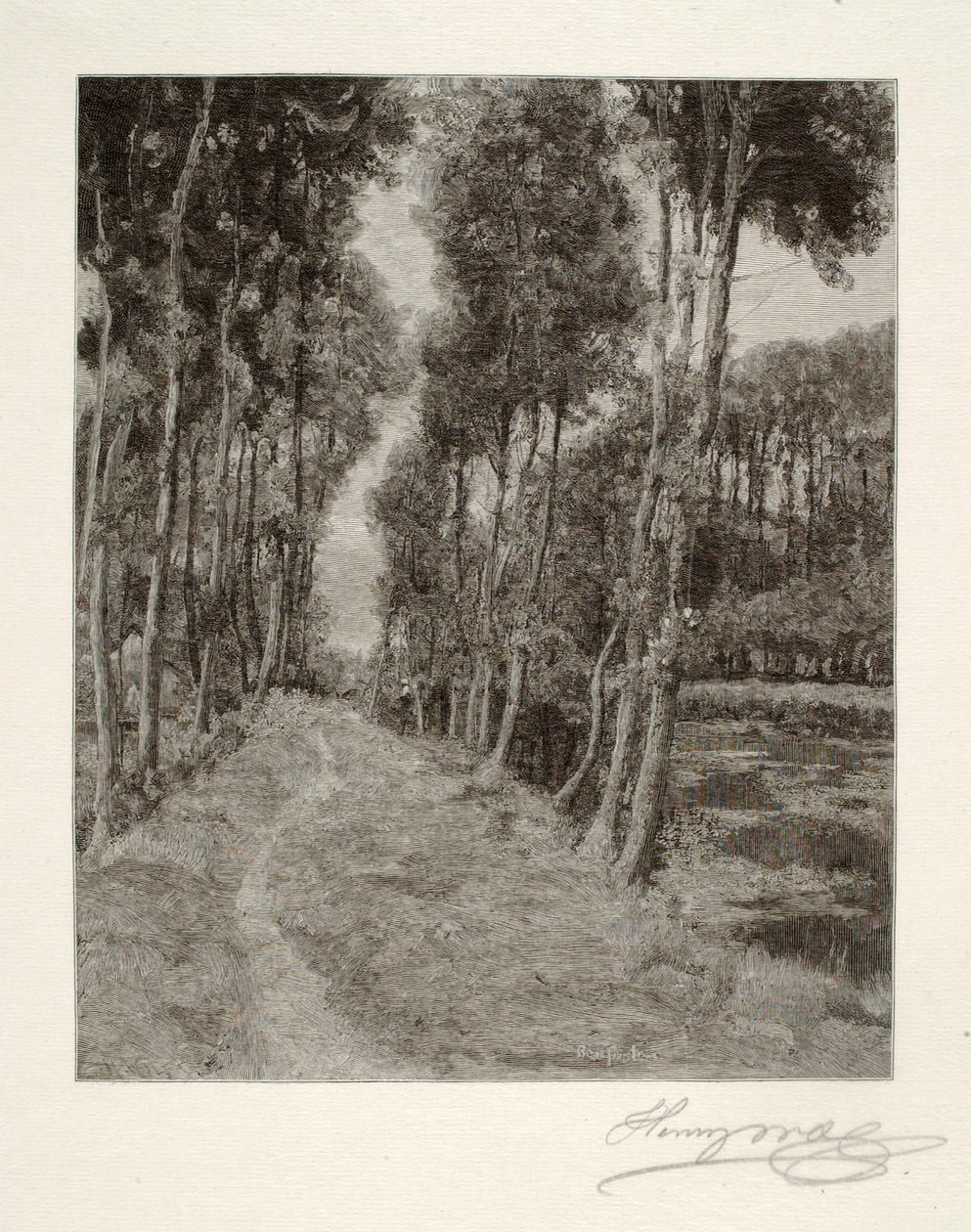 A Path to Longpre (French Landscape) by Henry Wolf