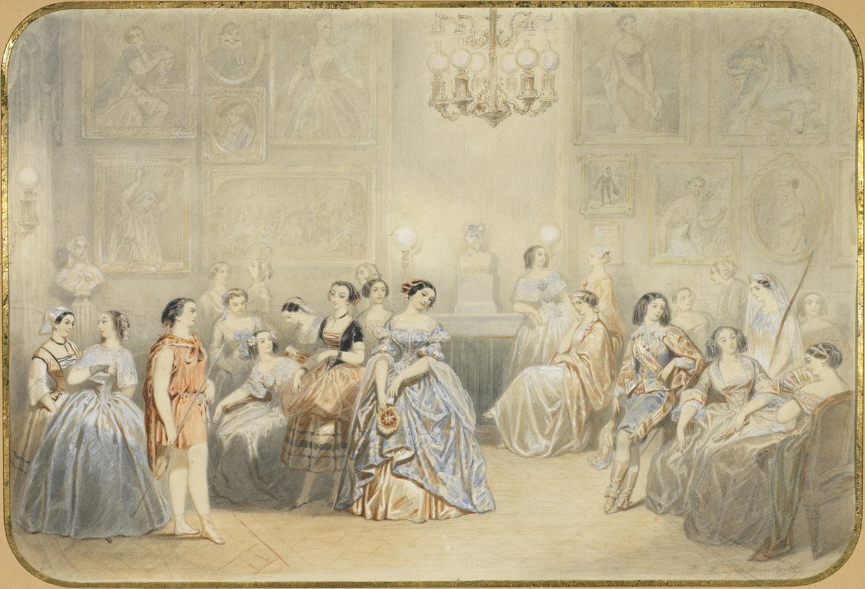 Élisa Rachel in the Foyer of the Comédie Française by Henry de Montault
