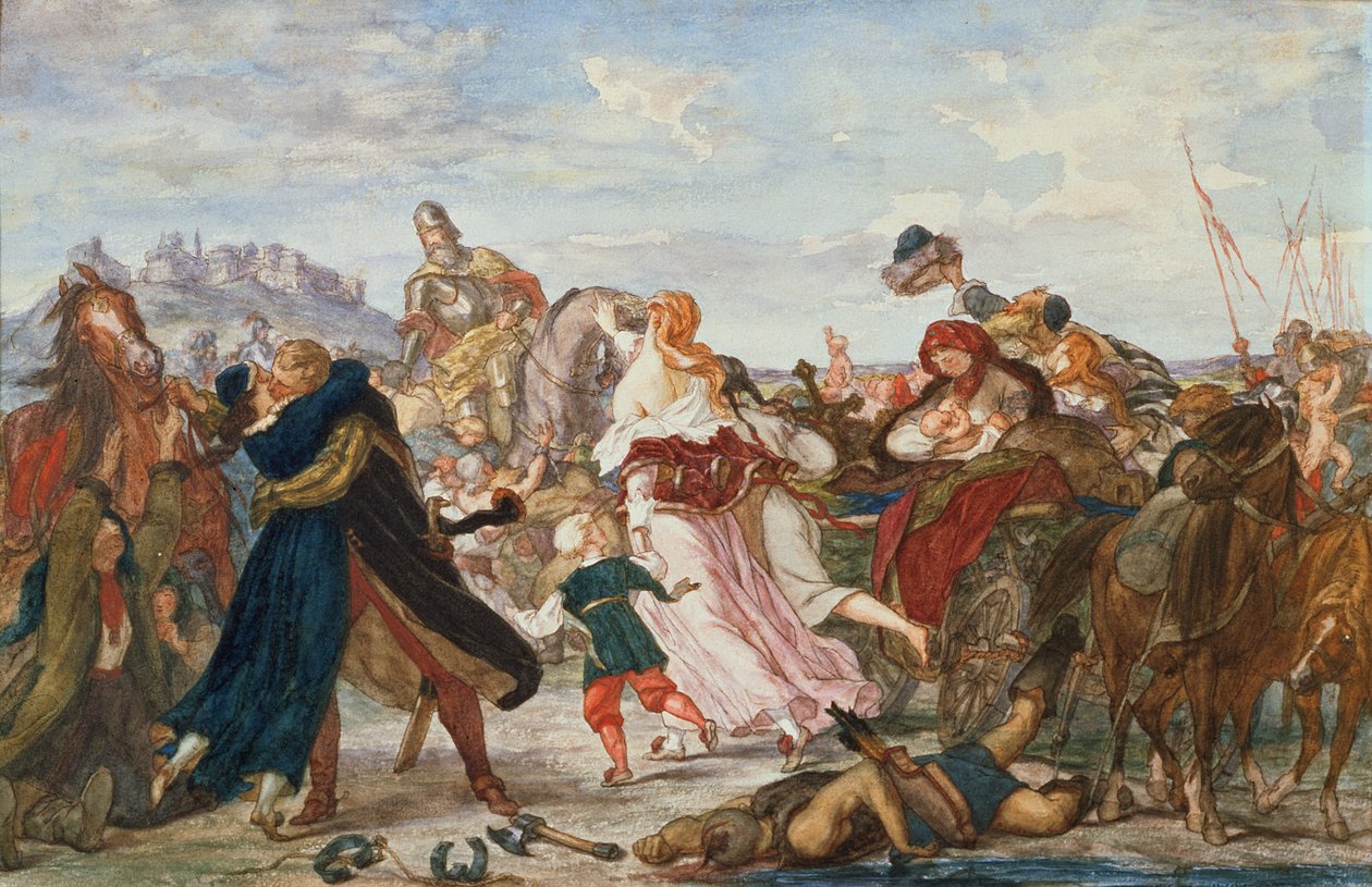 Hetman Koniecpolski Liberating Prisoners from the Tartars in 1624 by Henryk Hipolit Rodakowski
