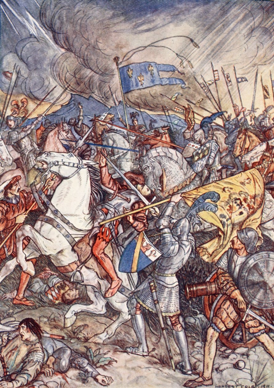 Battle of Fornovo, illustration from 'Bayard: The Good Knight Without ...
