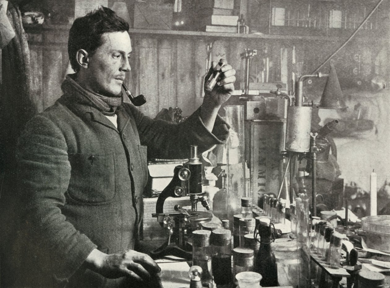 Dr. Atkinson in his Laboratory, 15 September 1911 by Herbert Ponting