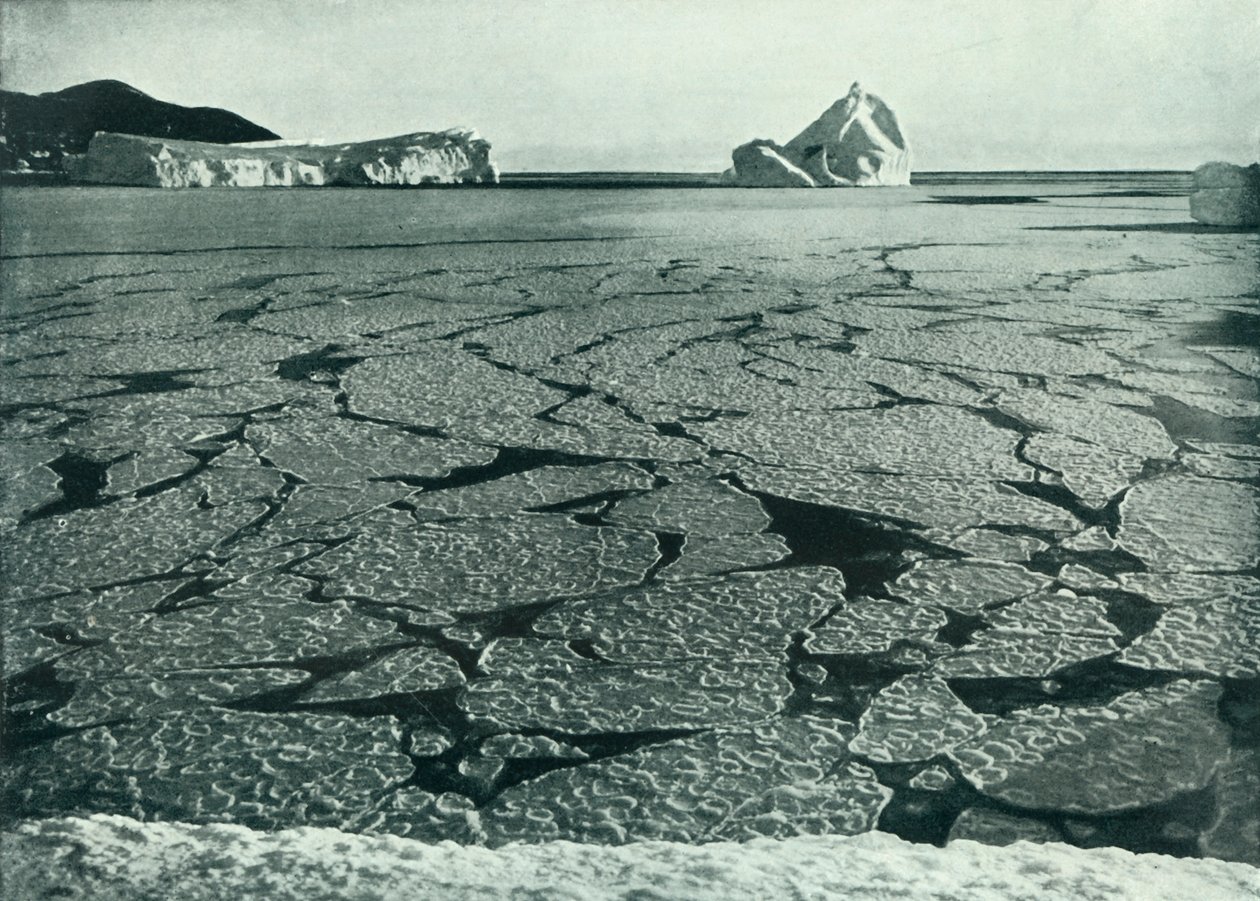 Pancake Ice Forming Into Floes Off Cape Evans, c1910-1913, 1913 by Herbert Ponting