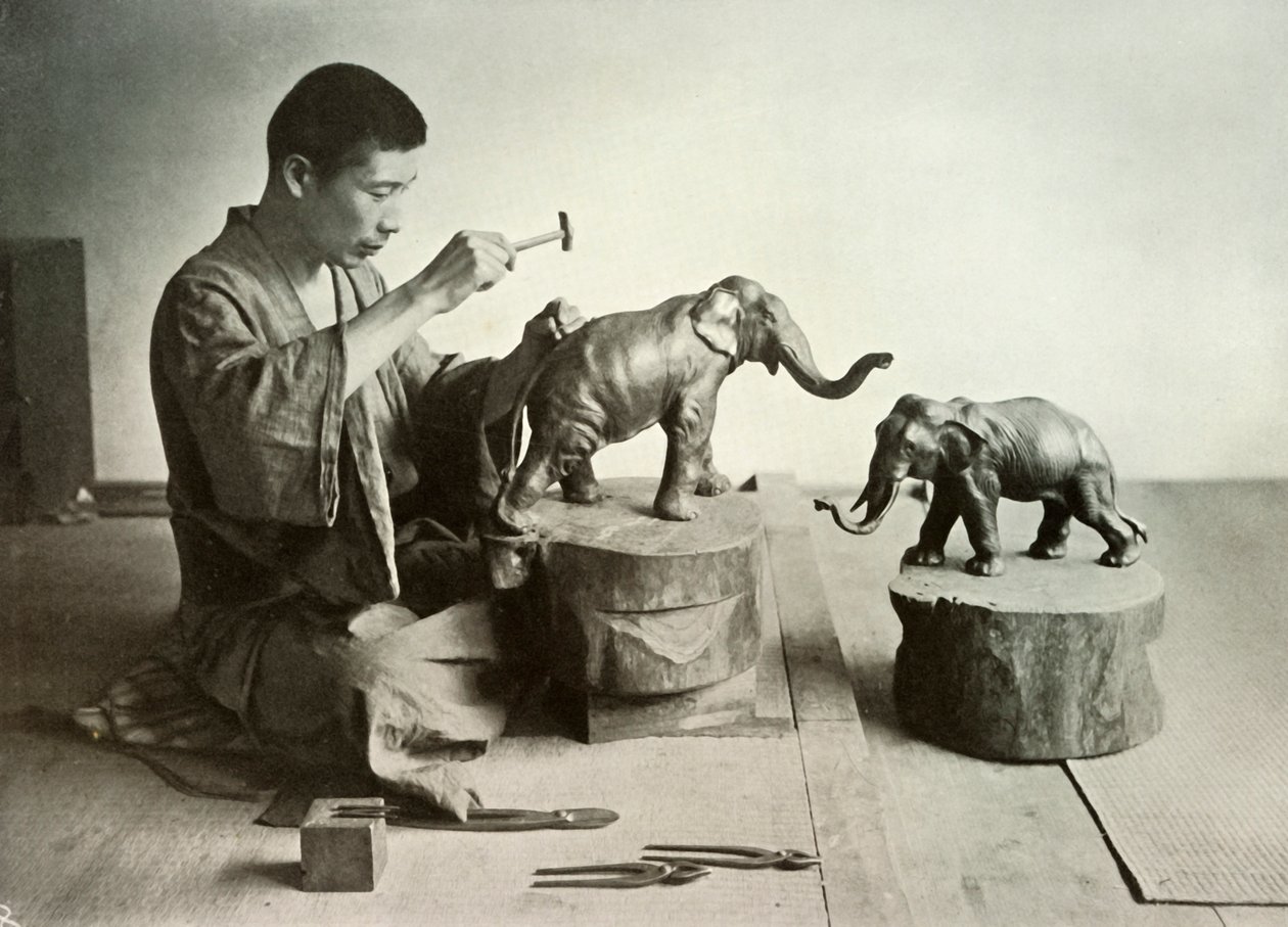 The Bronze Sculptor by Herbert Ponting