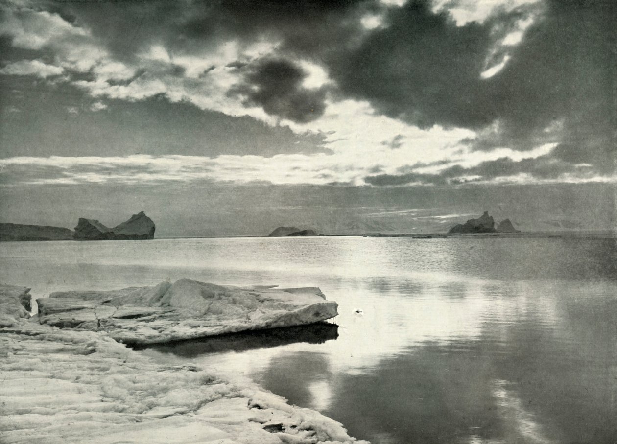 The Falling of the Long Polar Night by Herbert Ponting