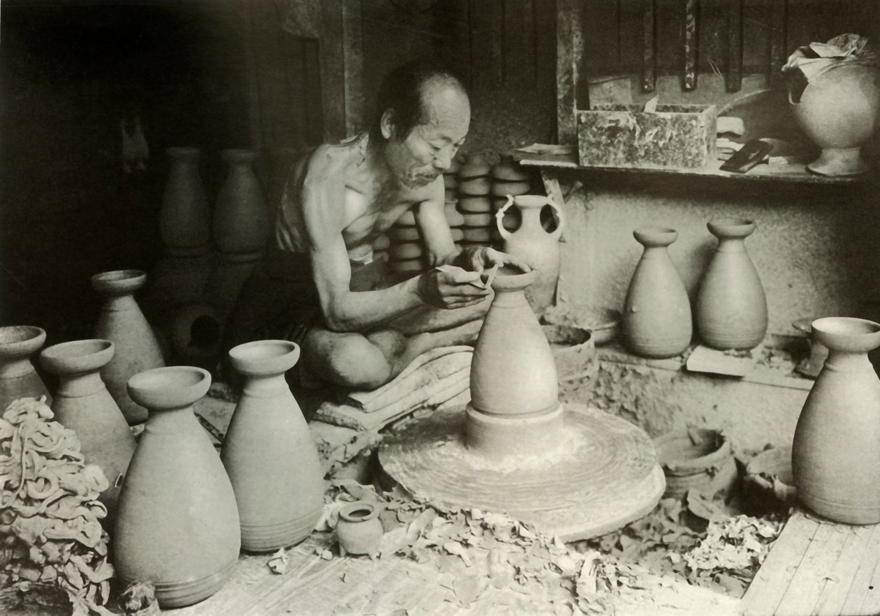 The Potter at His Wheel, 1910 by Herbert Ponting