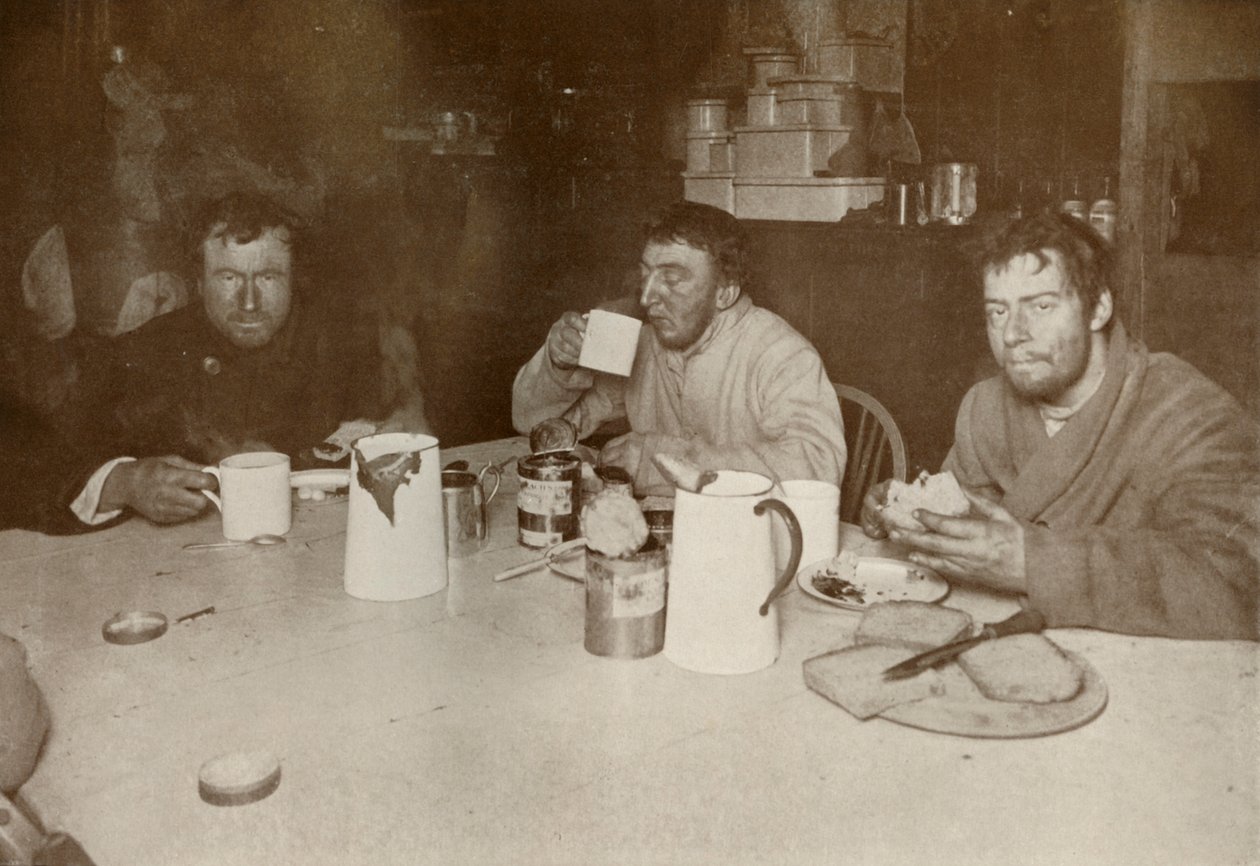Wilson, Bowers, and Cherry-Garrard on Their Return from Cape Crozier, 1 August 1911, 1913 by Herbert Ponting
