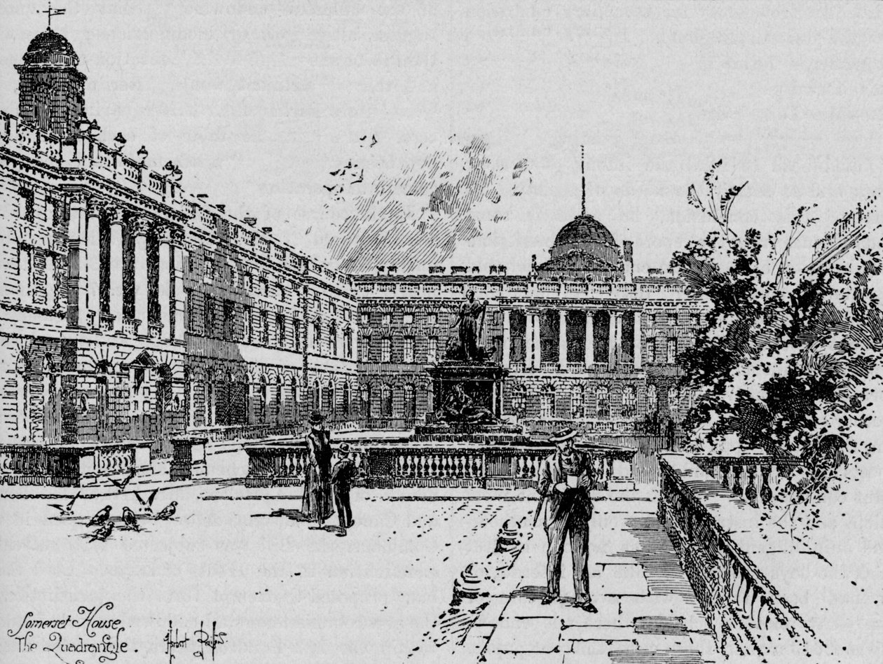 The Quadrangle, Somerset House, c1890 by Herbert Railton
