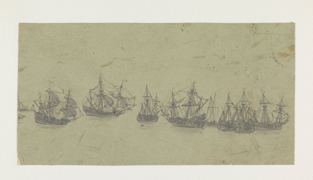 Frieze with Ships in a Roadstead by Hercules Segers