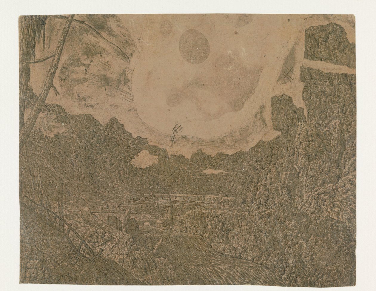 Landscape with a Waterfall (Second Version) by Hercules Segers