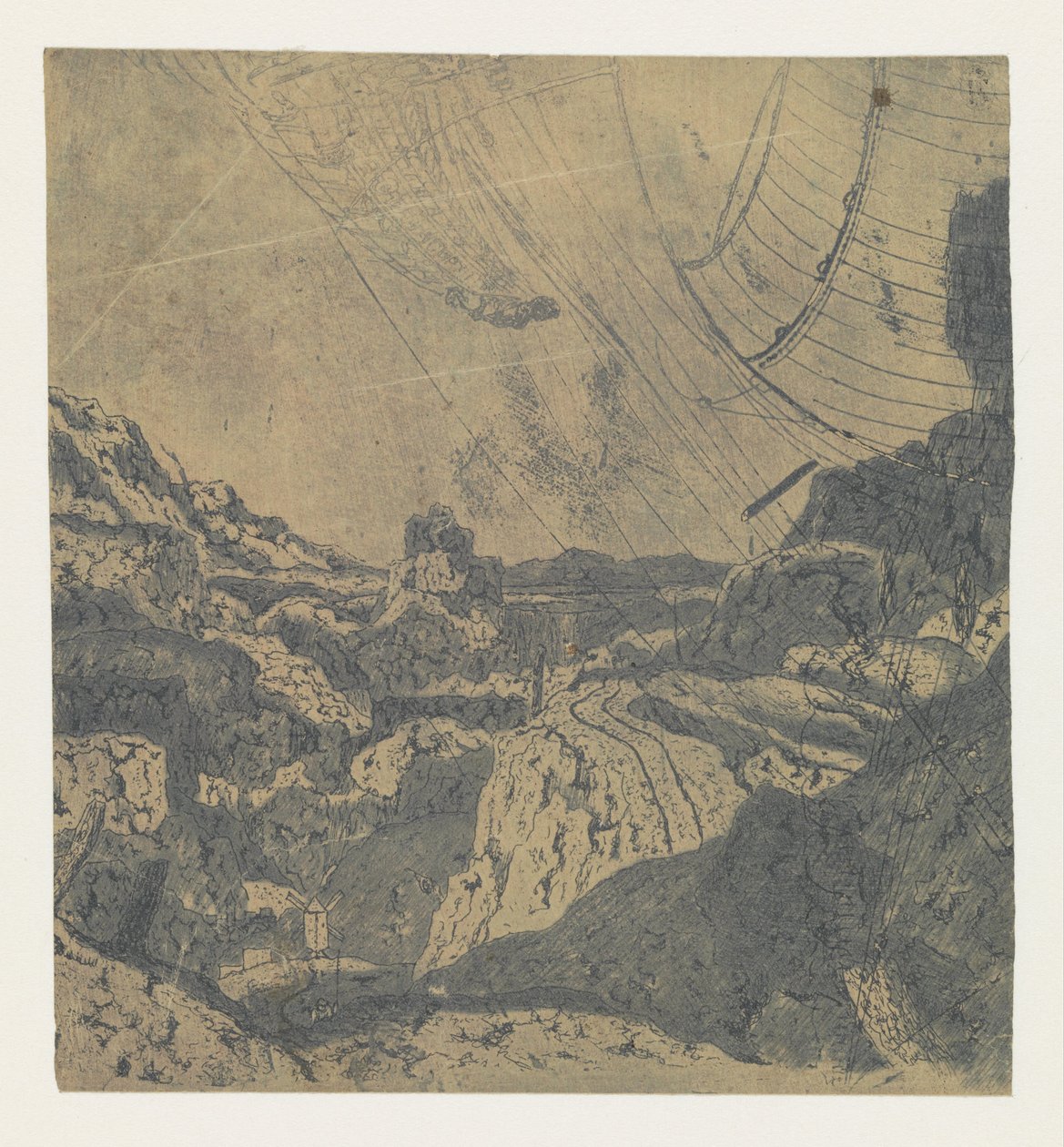 Rocky Landscape with a Gorge, First Version by Hercules Segers