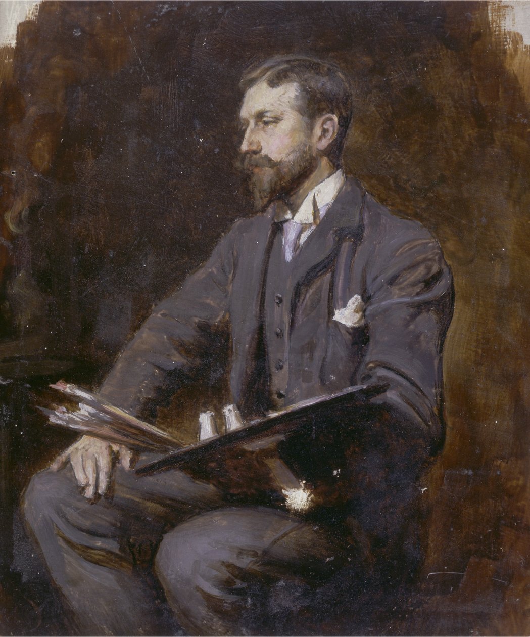 Possible self portrait, c.1890-1900 by Herman Gustave Herkomer