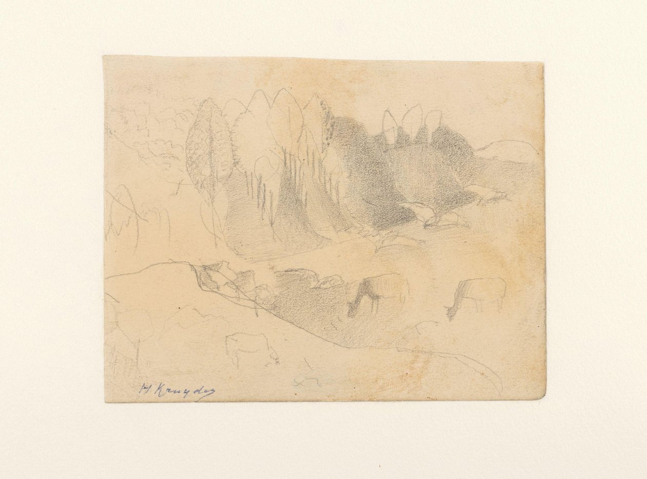 Valley with Grazing Cattle by Herman Kruyder (signed by artist)