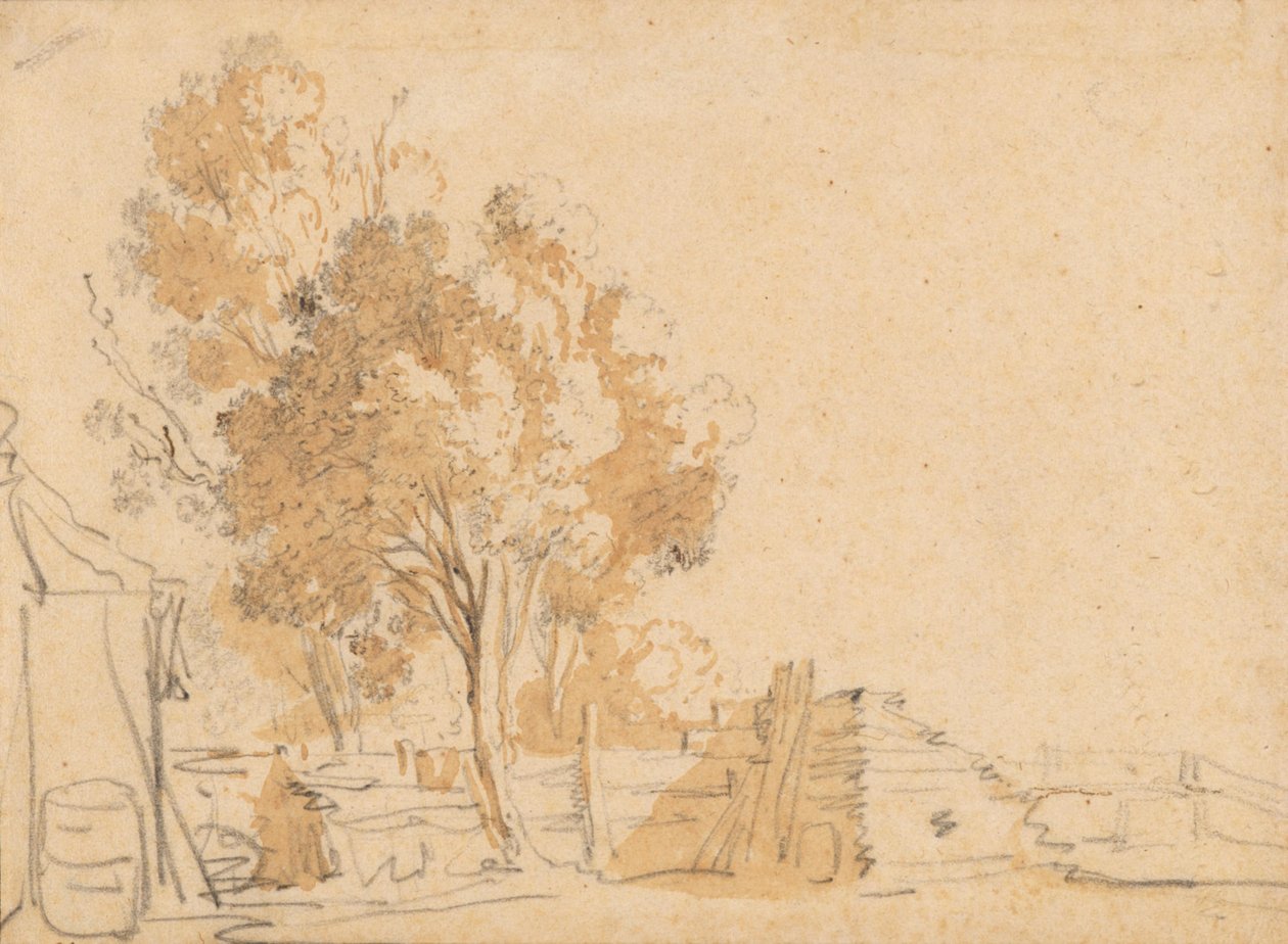 Trees on a Yard by Herman Saftleven