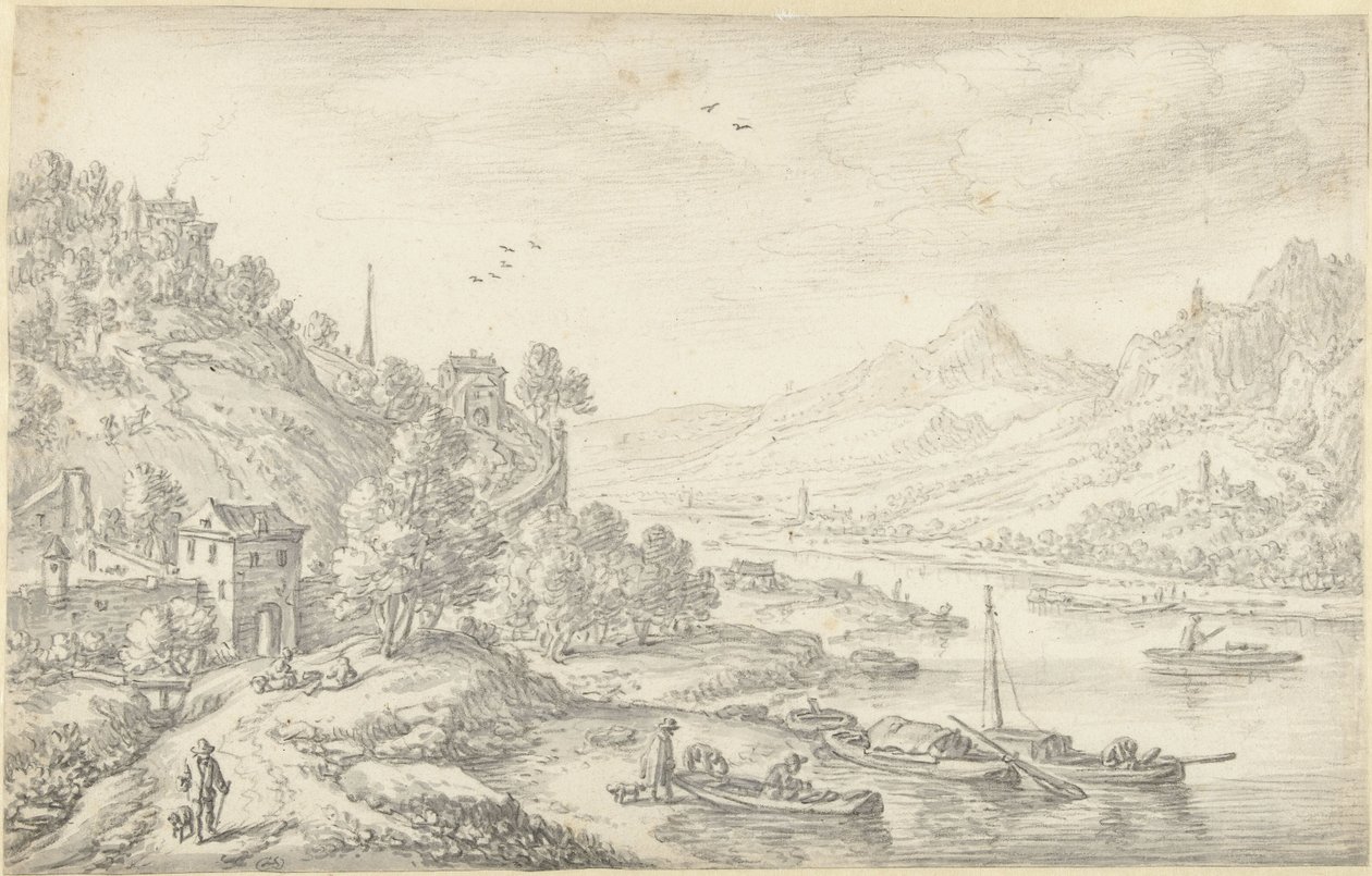 Imaginary Rhine View by Herman Saftleven