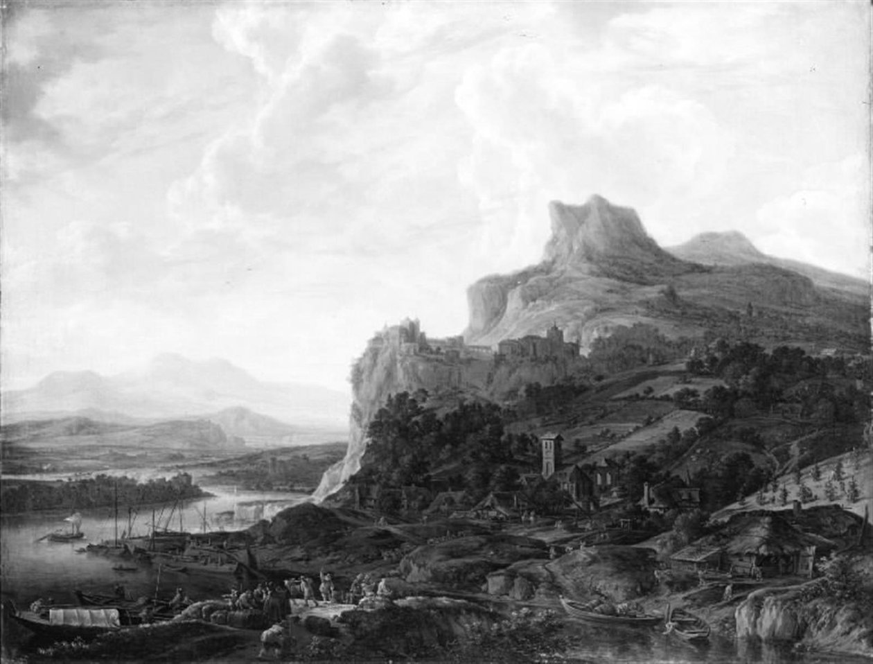 Landscape by the Rhine by Herman Saftleven
