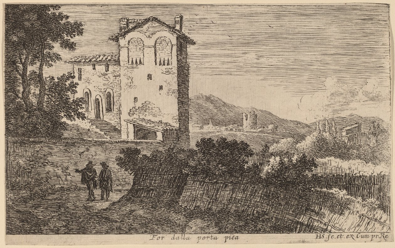 Villa Outside the Porta Pia by Herman van Swanevelt
