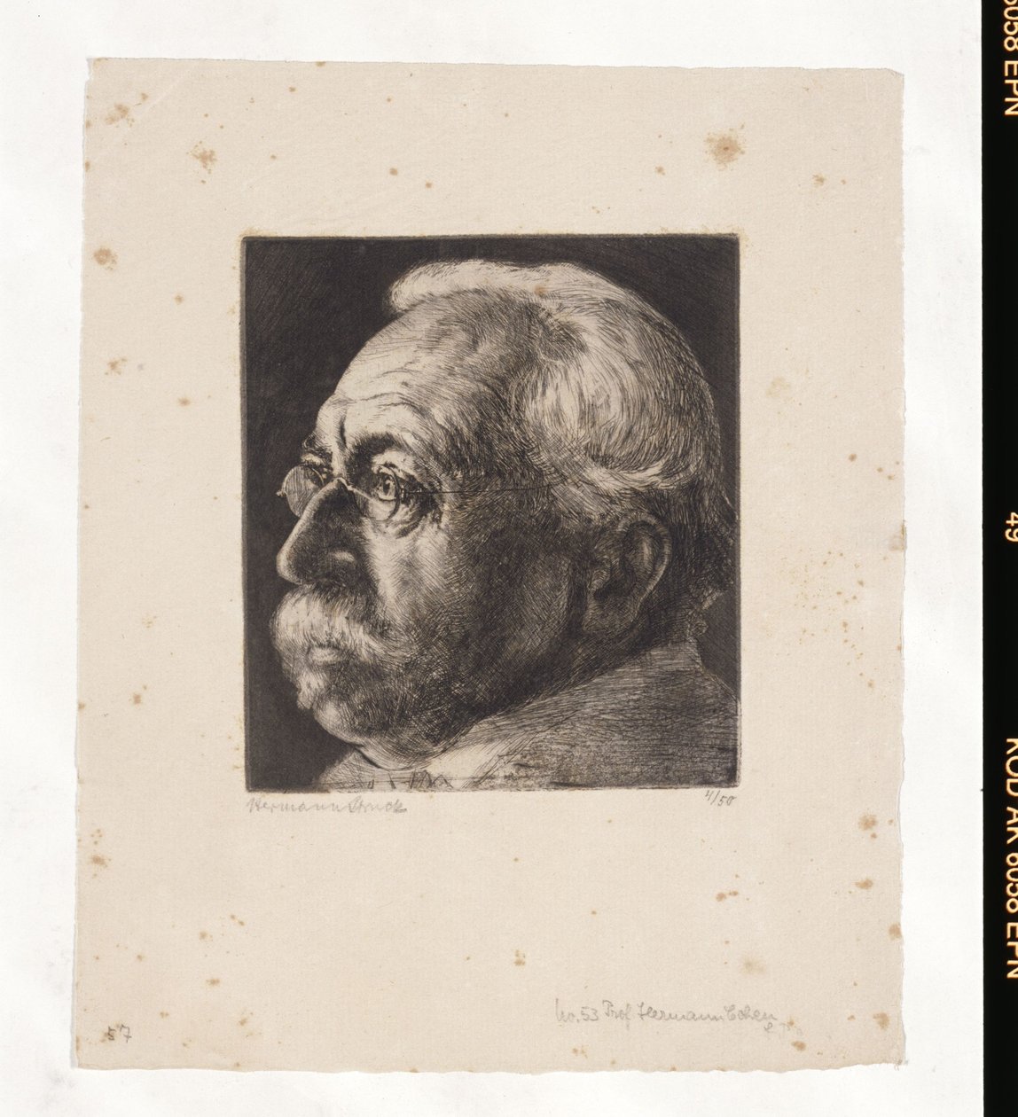 Portrait of Hermann Cohen (1842-1918) by Hermann Struck