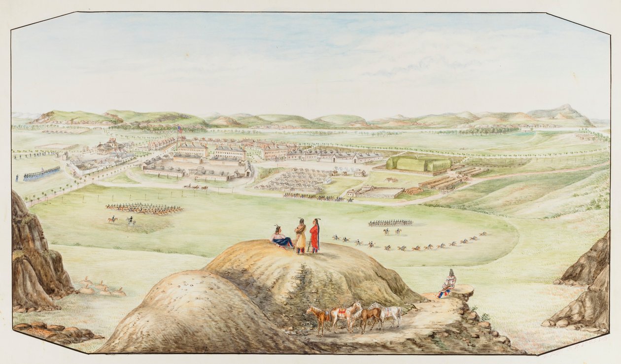Fort Keogh, Montana Territory by Hermann Stieffel