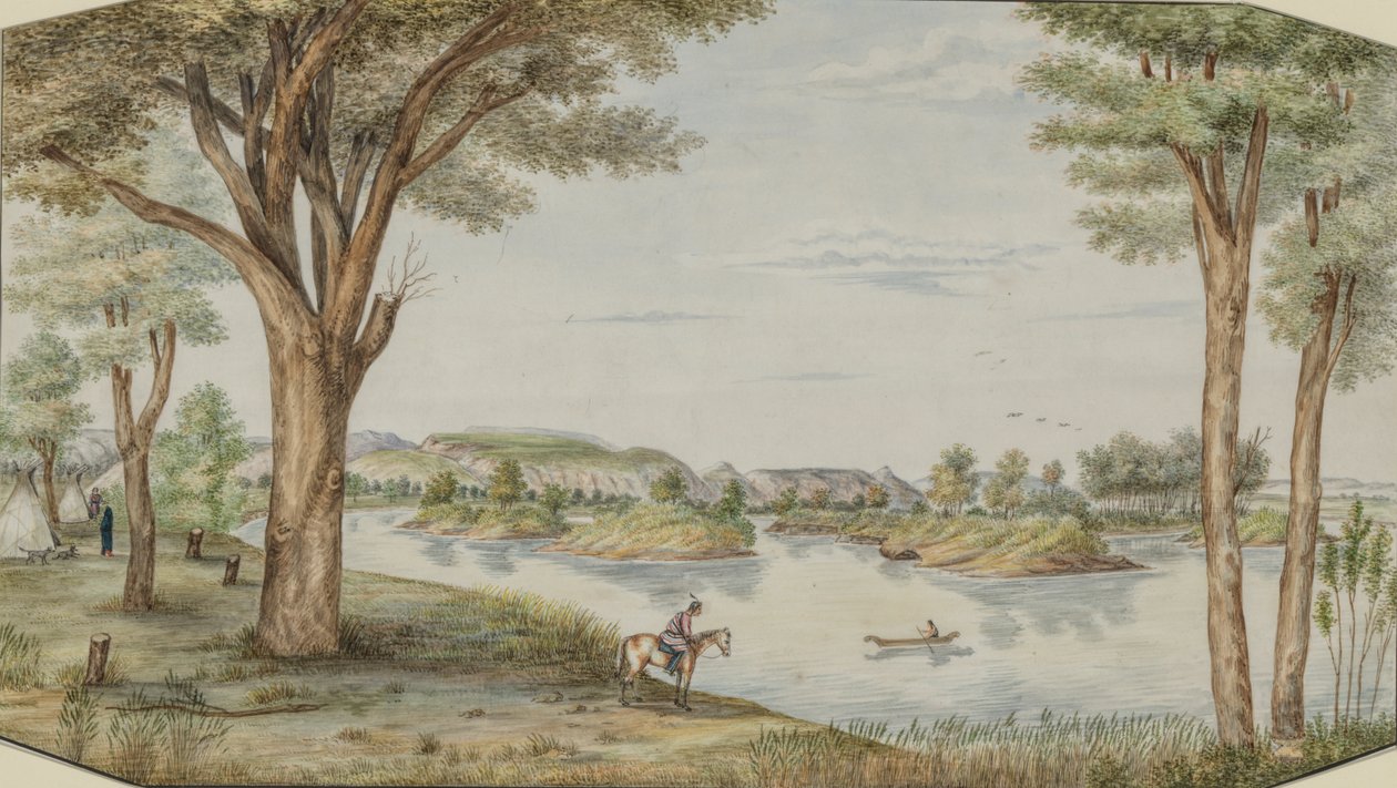 The Yellowstone River near Ft. Keogh, Montana by Hermann Stieffel