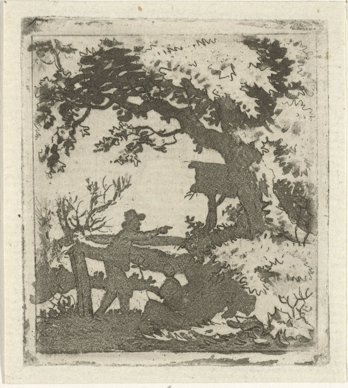 Landscape with Two People by Hermanus Fock: Fine art print