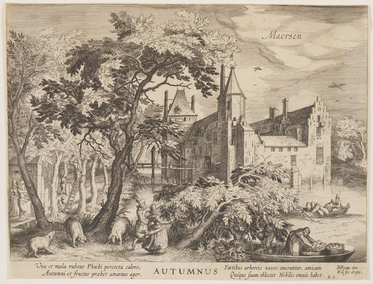 Maersen - Autumn, from The Seasons, View of Castles in the Vicinity of Amsterdam by Hessel Gerritsz