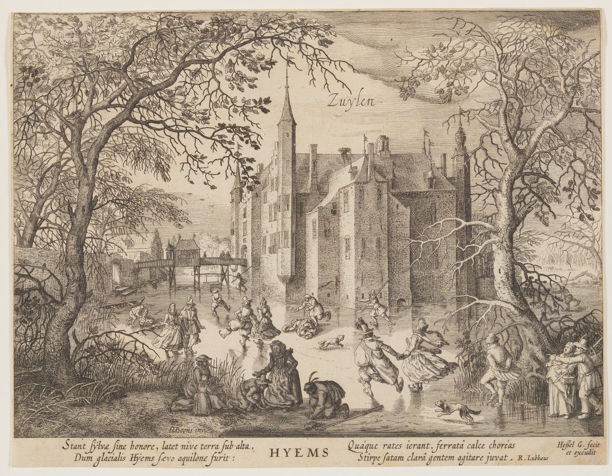 Zuylen - Winter, from The Seasons, View of Castles in the Vicinity of Amsterdam by Hessel Gerritsz