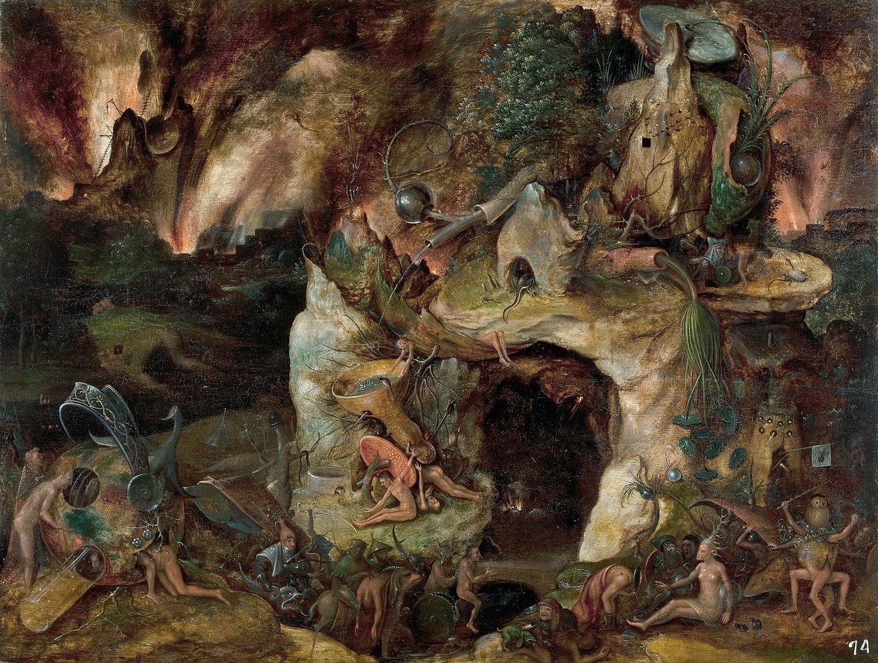 Inferno Landscape by Hieronymus (school of) Bosch