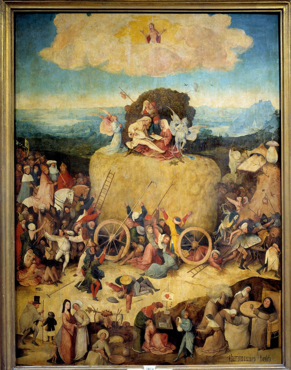 The Allegory Hay Cart (central panel) by Hieronymus Bosch