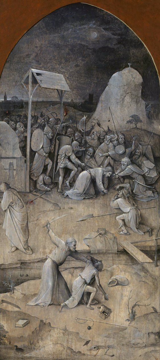 The Temptation of Saint Anthony (Triptych, reverse: The Capture of Christ) by Hieronymus Bosch