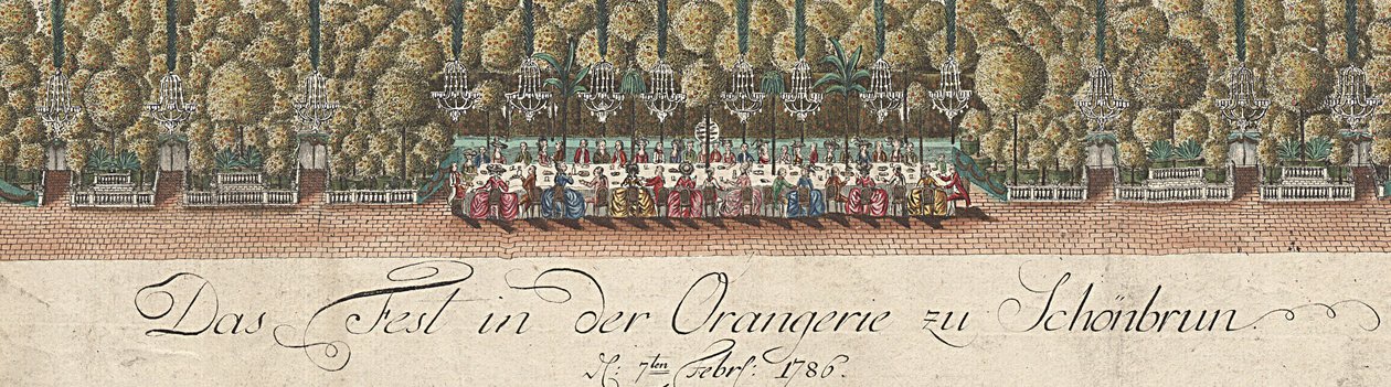 The Feast in the Orangery at Schönbrunn – February 7, 1786 by Hieronymus Loschenkohl