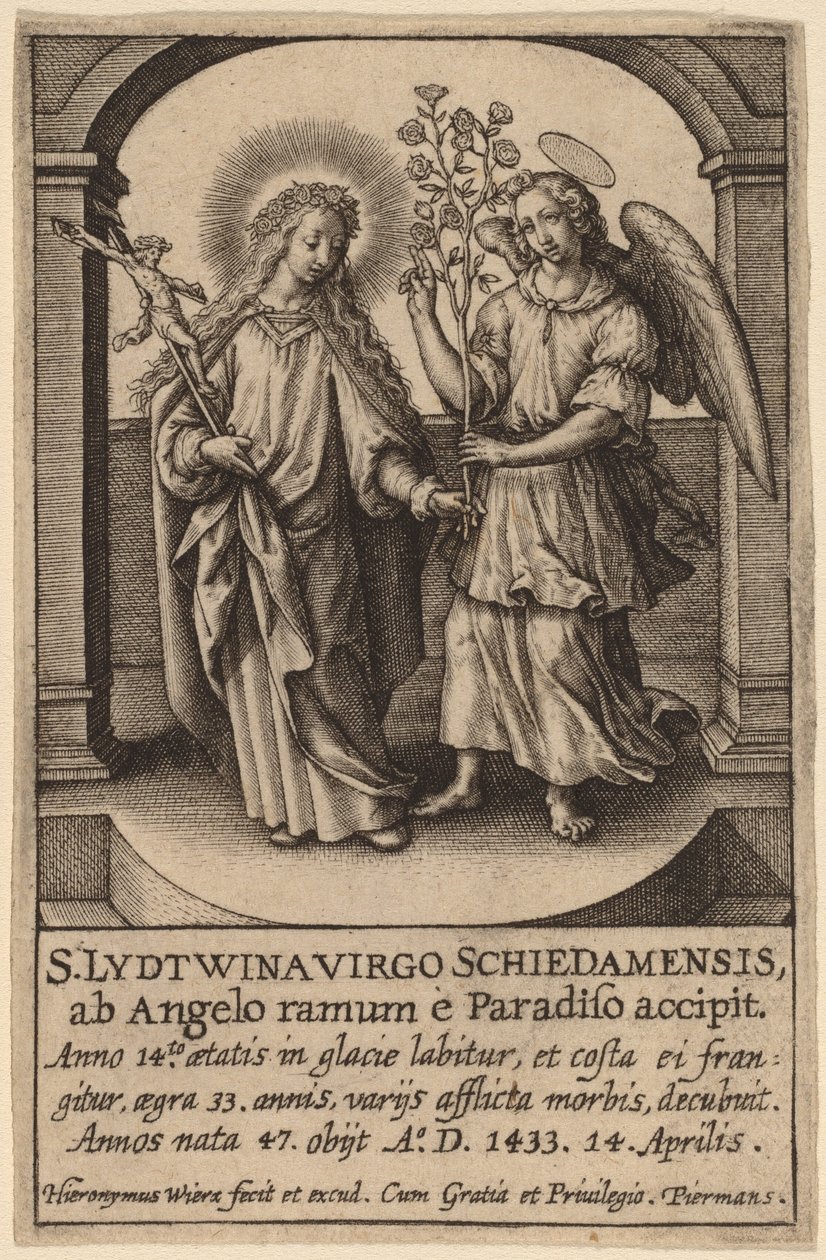 Saint Lydtwina Virgo Schiedamensis by Hieronymus Wierix