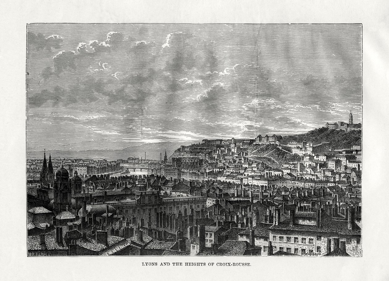 Lyon and the Heights of Croix-Rousse, France by Hildibrand