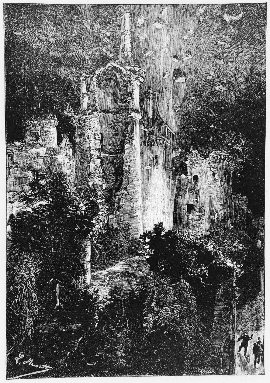 The Castle Exploding, illustration from 