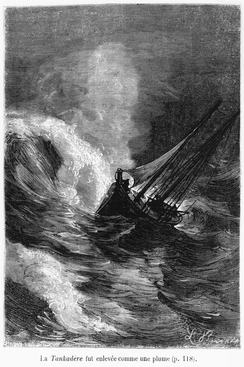 The Tankadere was lifted like a feather (illustration from 'Around the ...
