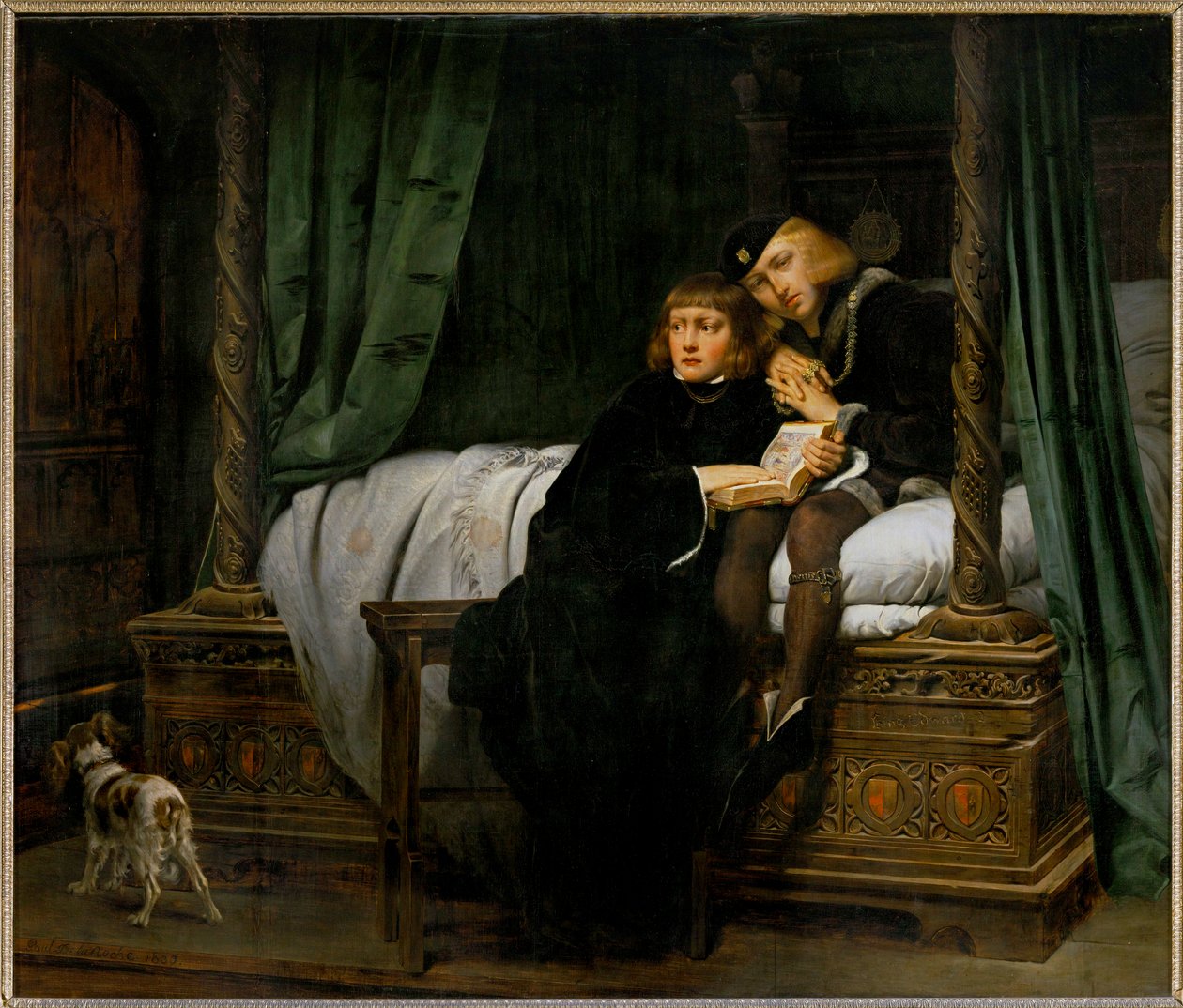 The Children of Edward IV in the Tower by Hippolyte (1797-1856) Delaroche