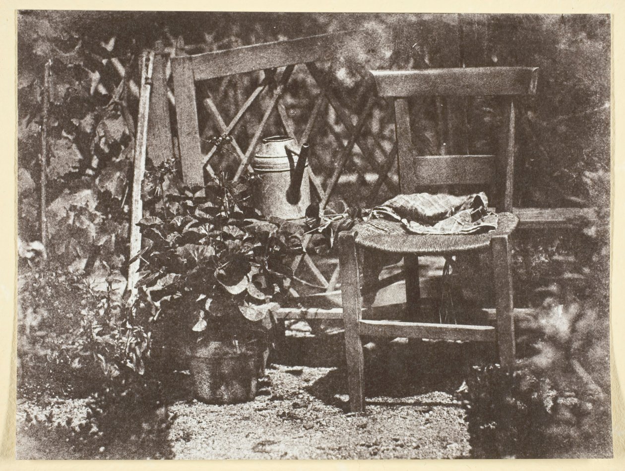 Chair in a Garden, 184250, printed 1965 by Hippolyte Bayard