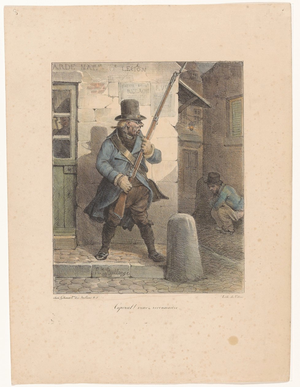 Soldier Calling Corporal, Who is Relieving Himself on the Street ...