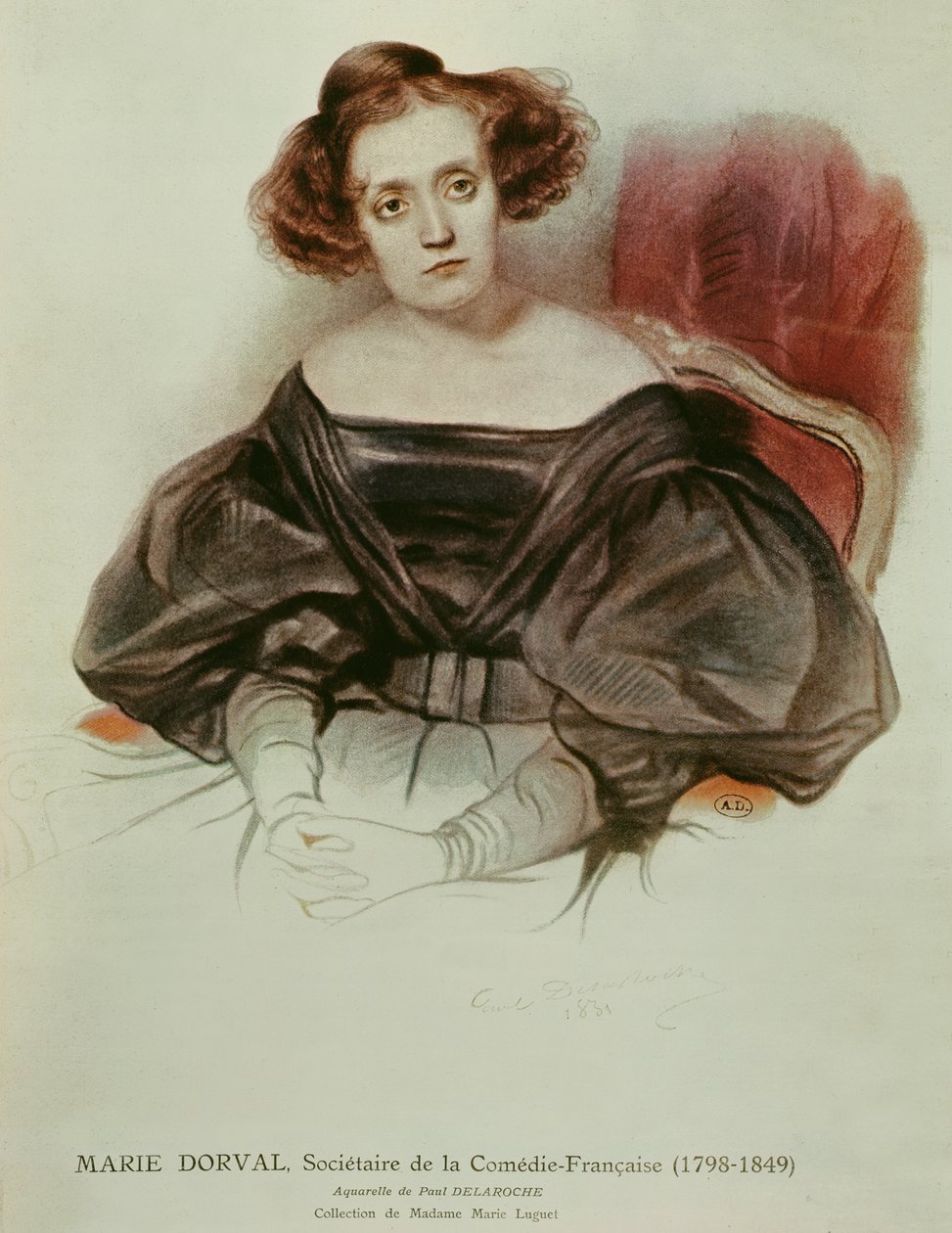 Marie Dorval in Costume, 1831 by Hippolyte Delaroche