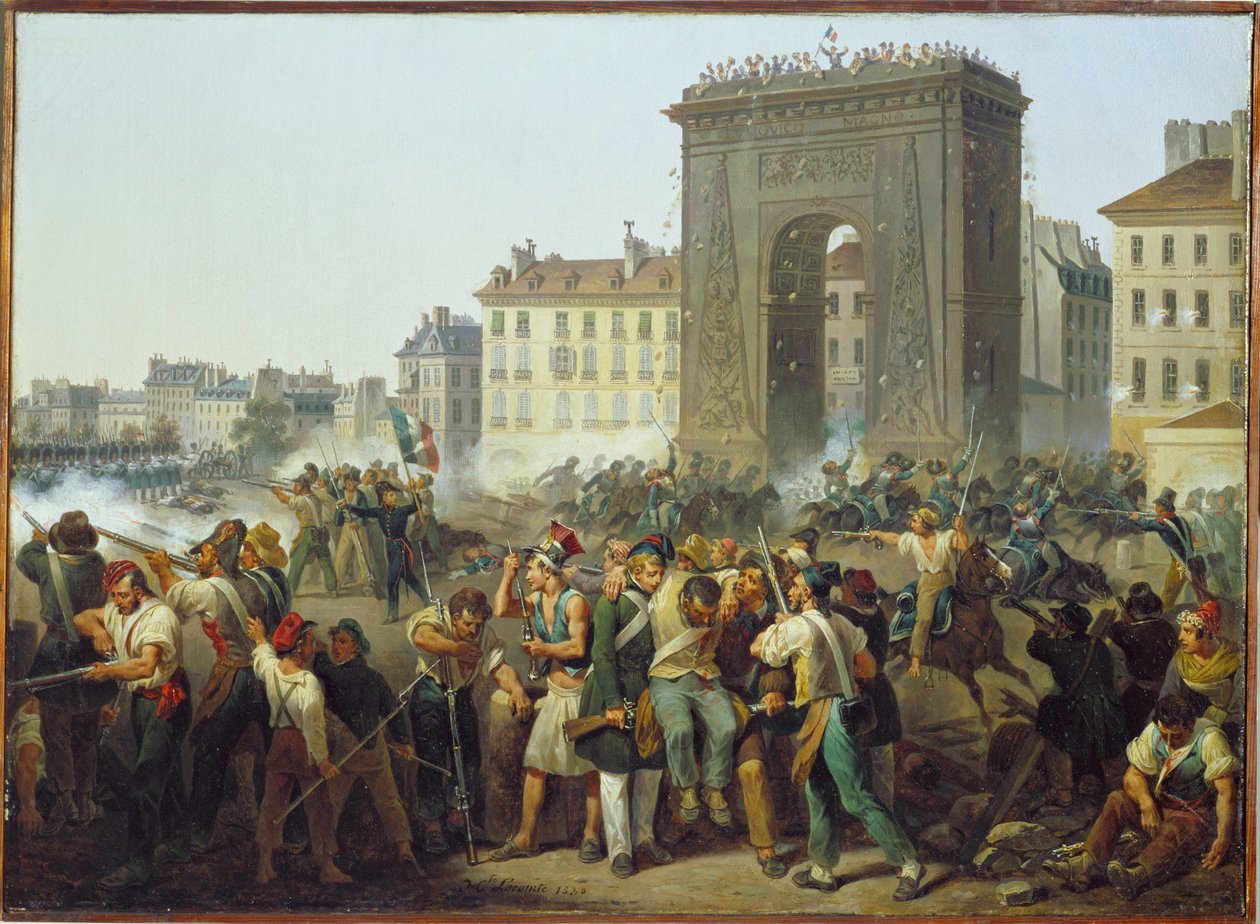Fighting at the City Gate of St. Denis July 28 by Hippolyte Lecomte