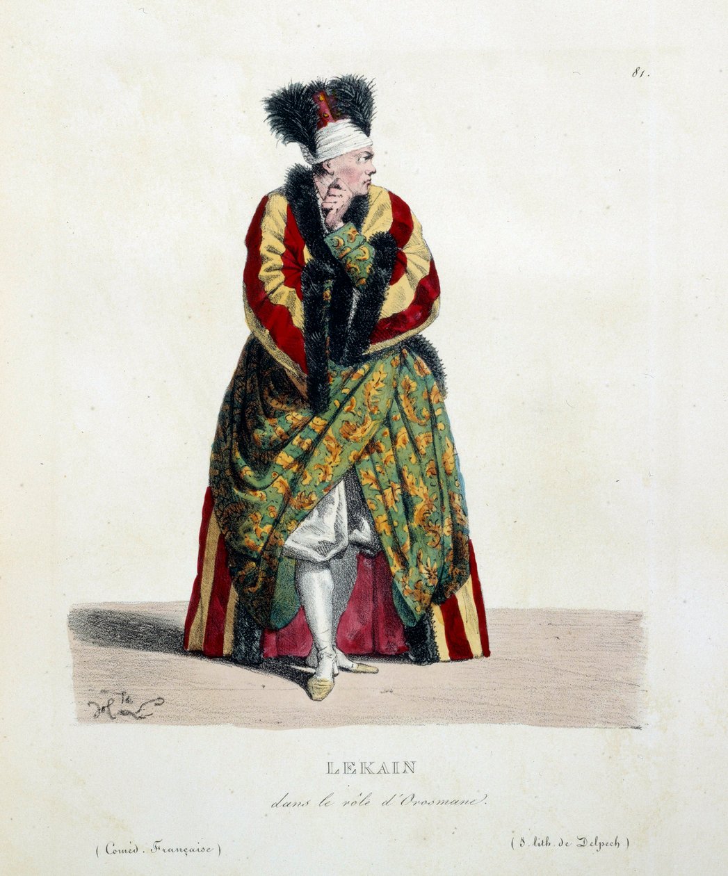 Henri Louis Cain in the Role of Orosmane in Voltaire
