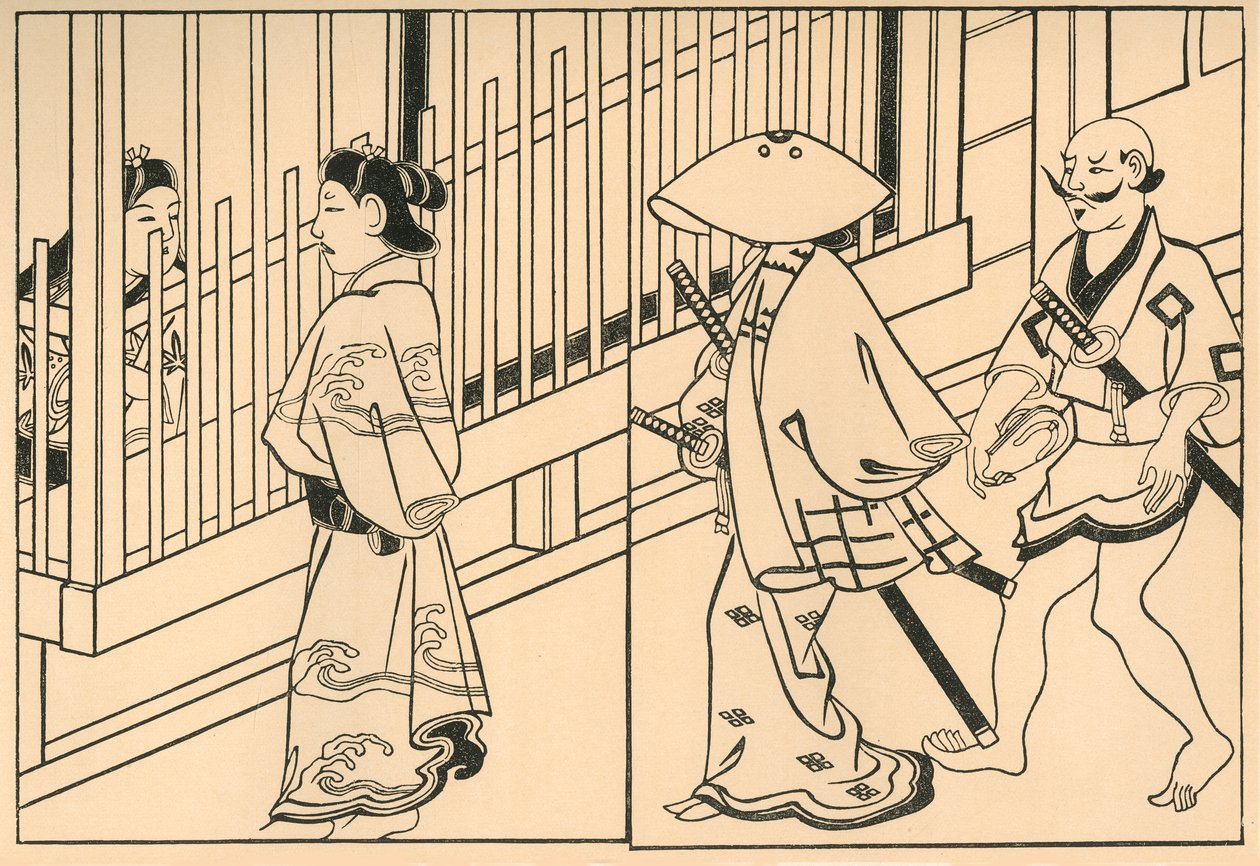 Courtesans by Hishikawa Moronobu