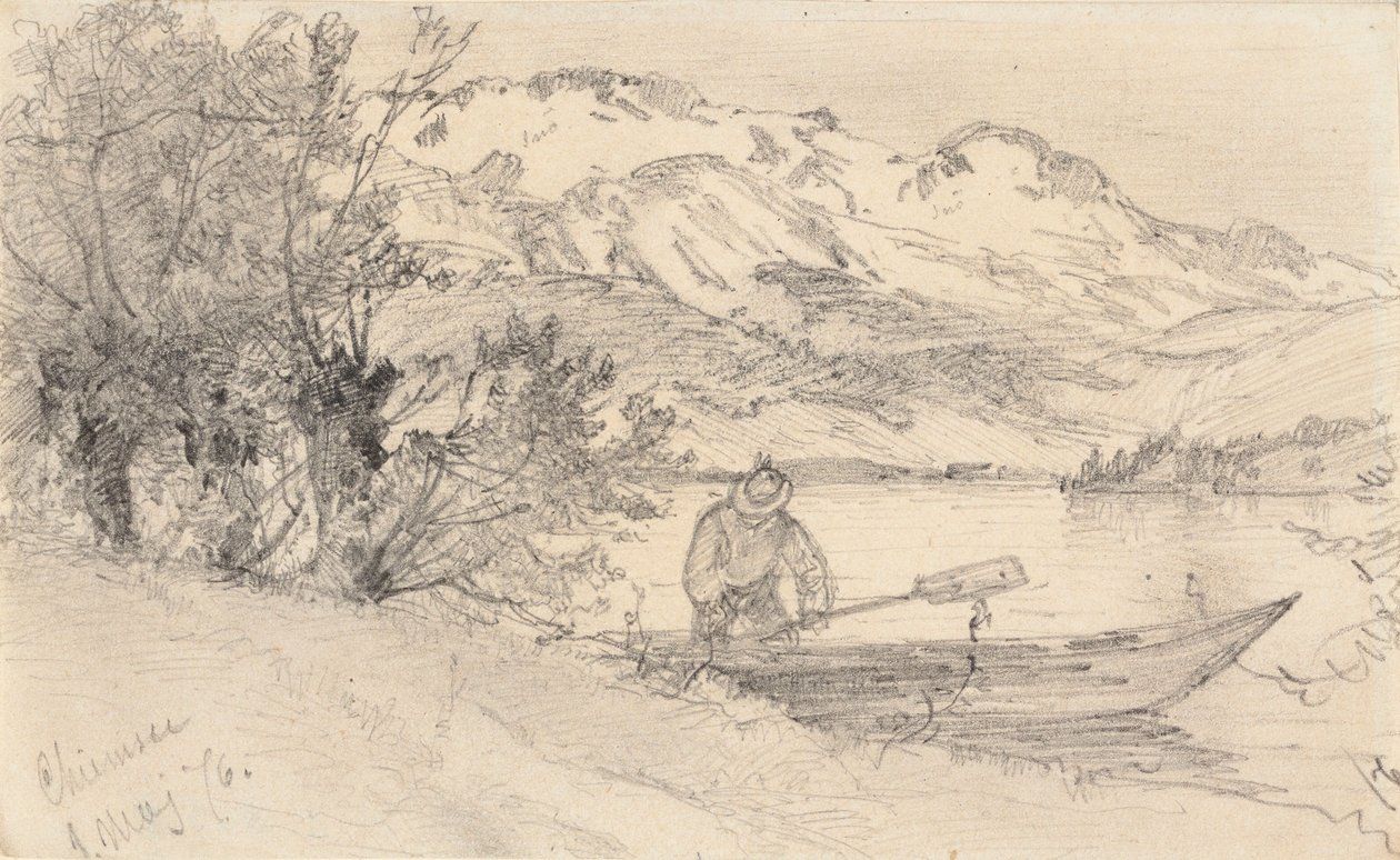 Alpine Landscape from Chiemsee by Hjalmar Munsterhjelm