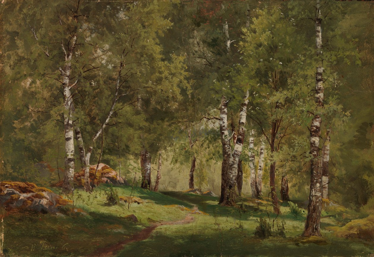 Birch Grove Interior by Hjalmar Munsterhjelm