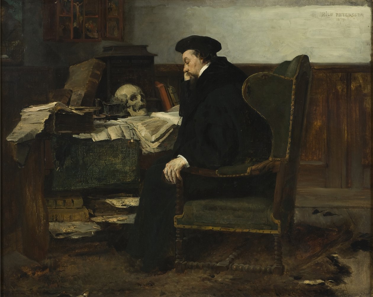 Absorbed in His Studies by Hjalmer Eilif Emanuel Peterssen